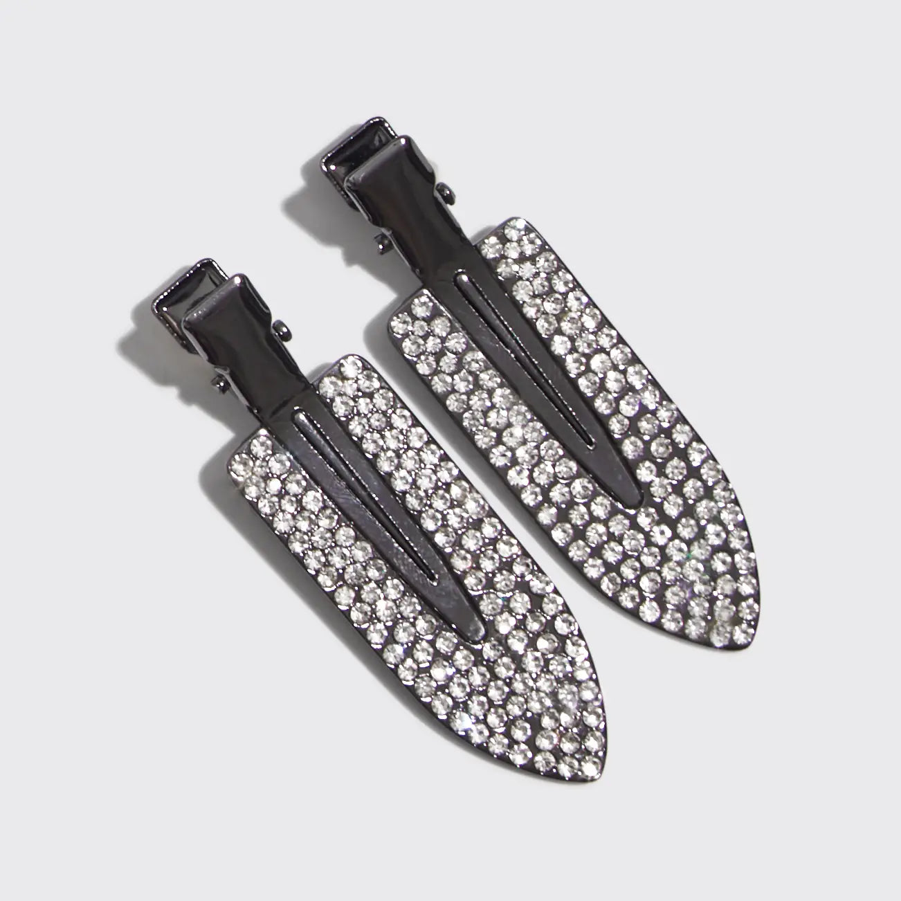 Metal Rhinestone Creaseless Clips | 2pc Set