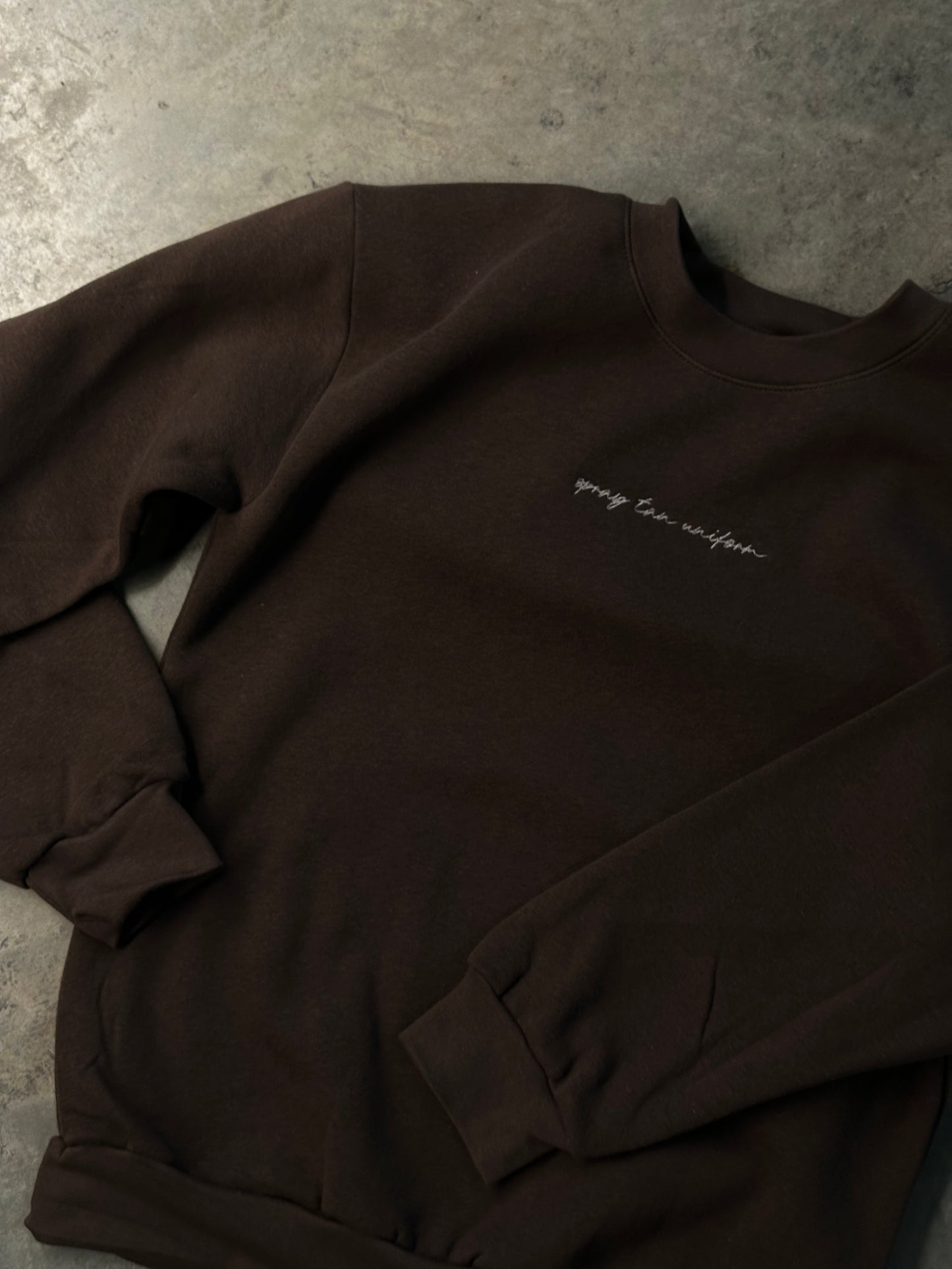 Spray Tan Uniform Sweatshirt | Brown