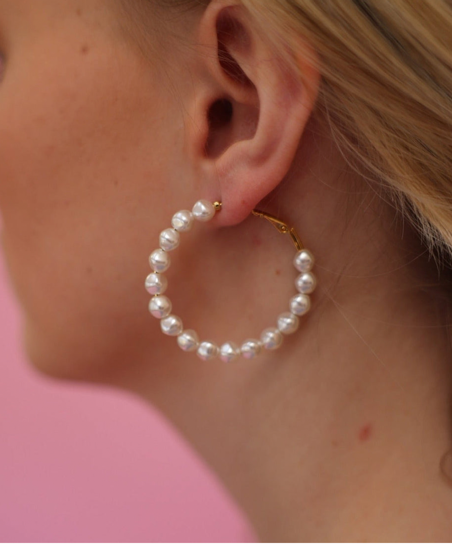 Charmaine Pearl Hoops