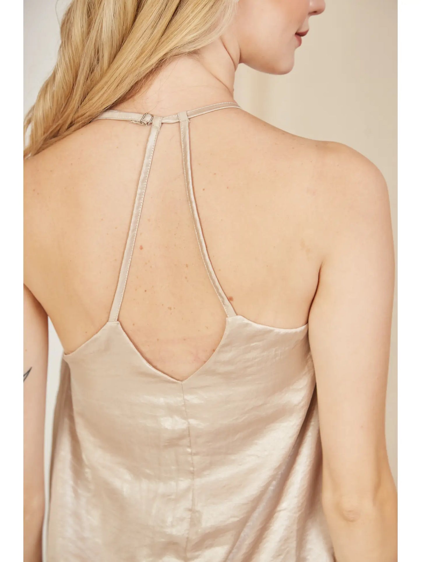 Sleepwear Cami two-piece Pj Set Metallic Shiny | GOLD