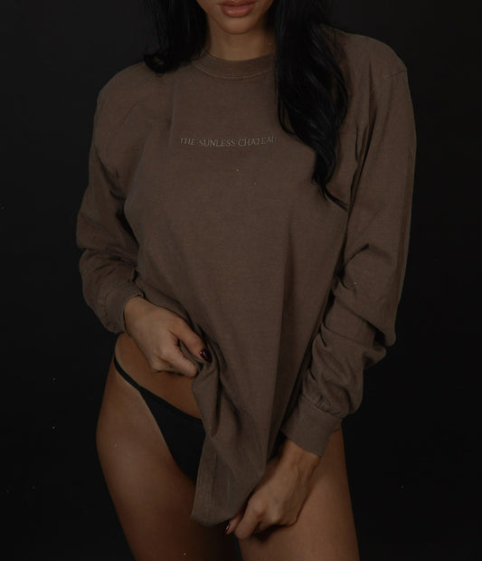 The Sunless Château Embroidered Longsleeve | Brown
